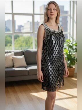 Toujour Beaded Sequins Dress